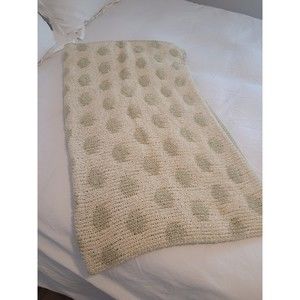 Colorado Clothing CRIB CLOUDS Chenille Plush Baby Sage Green Polka Dots